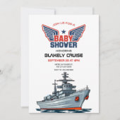 Baby shower van de zeemacht kaart (Voorkant)
