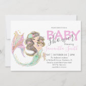 Baby shower van de zeemeermin in het kader van de  aankondiging (Voorkant)