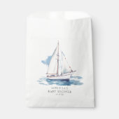 Baby shower van de zeilboot bedankzakje (Voorkant)