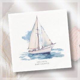 Baby shower van de zeilboot servet
