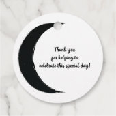 Baby shower van de zodiabetische bioscoop Black Cr Bedankjes Labels (Achterkant)