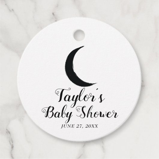 Baby shower van de zodiabetische bioscoop Black Cr Bedankjes Labels (Voorkant)