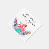 Baby shower van de zoete Ocean Octopus Seashells Servet (Hoek)