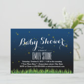 Baby shower van de zomernachtvuurvliegers kaart (Staand voorkant)