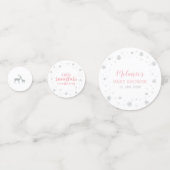 Baby shower van de zure en roze wintersneeuwvlokke confetti (Voorkanten)