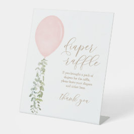 Baby shower van diaperte Raffle-gebarentroze ballo Reclamebord Met Voetstuk