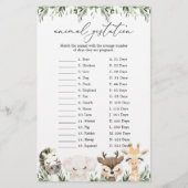 Baby shower van dierlijk wild (Voorkant)