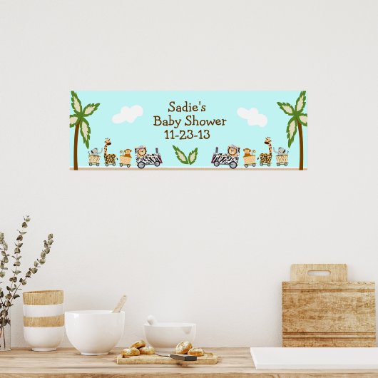 Baby shower van dierproeven poster (Keuken)