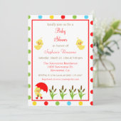 Baby shower van donkere en kleurrijke poka Dots Eu Kaart (Staand voorkant)