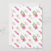 Baby shower van Dreamweaver Floral Noite Pink Kaart (Achterkant)