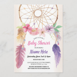 Baby shower van Dreamweaver Floral Noite Pink Kaart