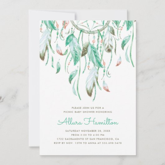 Baby shower van drocatcher kaart (Voorkant)