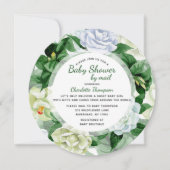 Baby shower van e-mail groene Waterverf Floral Kaart (Voorkant)
