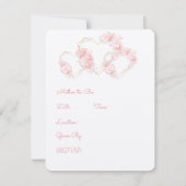 Baby shower van edele harten kaart (Achterkant)