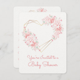 Baby shower van edele harten kaart