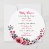 Baby shower van een baby Kaart (Achterkant)