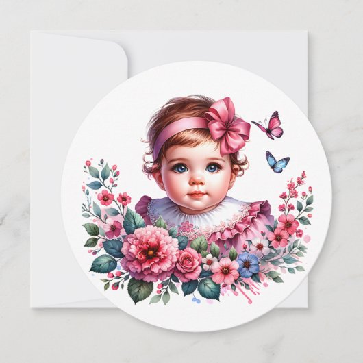  Baby shower van een baby Kaart (Voorkant)