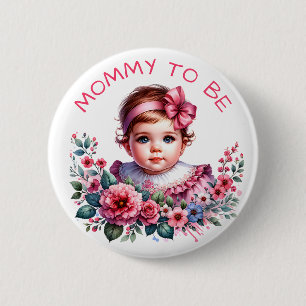  Baby shower van een baby   Mama moet zijn Ronde Button 5,7 Cm