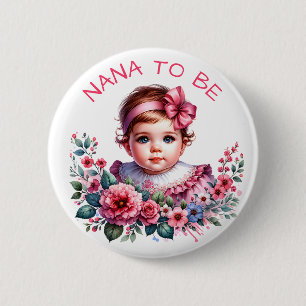  Baby shower van een baby   Nana wordt Ronde Button 5,7 Cm