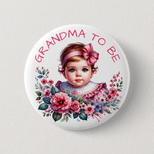  Baby shower van een baby   Oma te zijn Ronde Button 5,7 Cm