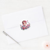 Baby shower van een baby Ronde Sticker (Envelop)