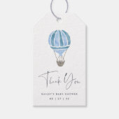 Baby shower van een luchtballon cadeaulabel (Voorkant)