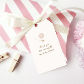 Baby shower van een luchtballon cadeaulabel