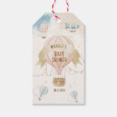 Baby shower van een luchtballon cadeaulabel (Voorkant)