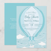 Baby shower van een luchtballon kaart (Voorkant / Achterkant)