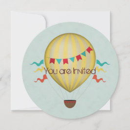 Baby shower van een luchtballon kaart