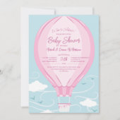 Baby shower van een luchtballon kaart (Voorkant)
