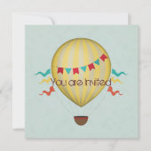 Baby shower van een luchtballon kaart (Voorkant)