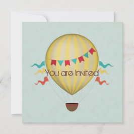 Baby shower van een luchtballon kaart