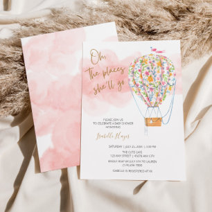 Baby shower van een luchtballon kaart