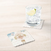 Baby shower van een luchtballon kartonnen onderzetters (Insitu)