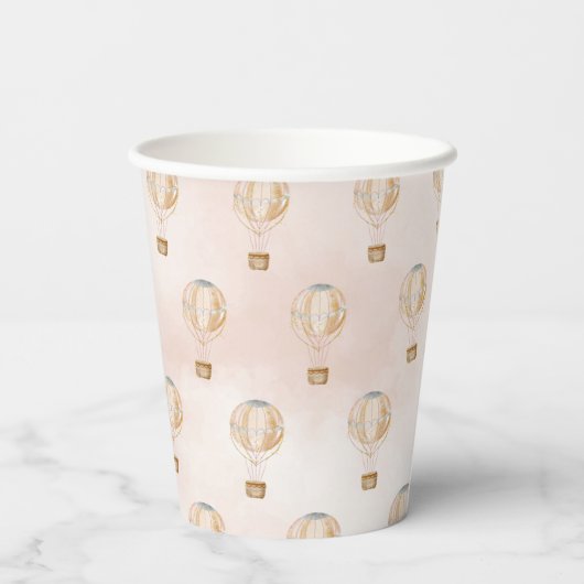 Baby shower van een luchtballon papieren bekers (Achterkant)