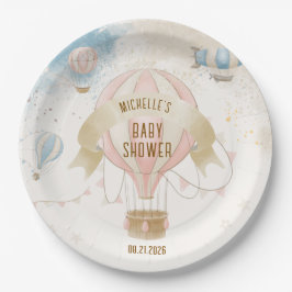 Baby shower van een luchtballon papieren bordje