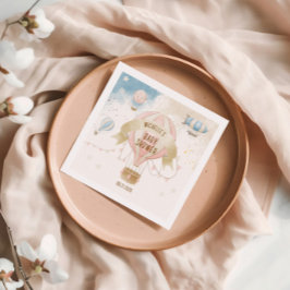 Baby shower van een luchtballon servet