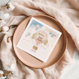 Baby shower van een luchtballon servet