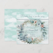 Baby shower van een mooie jongen (Voorkant / Achterkant)