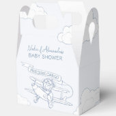 Baby shower van een piloot van een luchtvaartuig m bedankdoosjes (Open)
