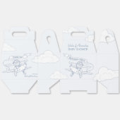 Baby shower van een piloot van een luchtvaartuig m bedankdoosjes (Ongevouwen)