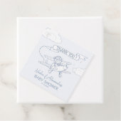 Baby shower van een piloot van een luchtvaartuig m bedankjes labels (In situ)