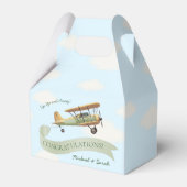  Baby shower van een vliegtuig Bedankdoosjes (Voorkant Zijde)