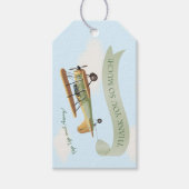  Baby shower van een vliegtuig Cadeaulabel (Voorkant)