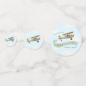  Baby shower van een vliegtuig Confetti (Achterkanten)