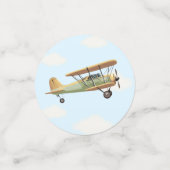  Baby shower van een vliegtuig Confetti (Kleine voorkant)