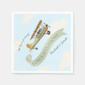  Baby shower van een vliegtuig Servet (Voorkant)