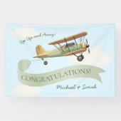 Baby shower van een vliegtuig Spandoek (Horizontaal)