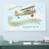  Baby shower van een vliegtuig Spandoek (Beurs)